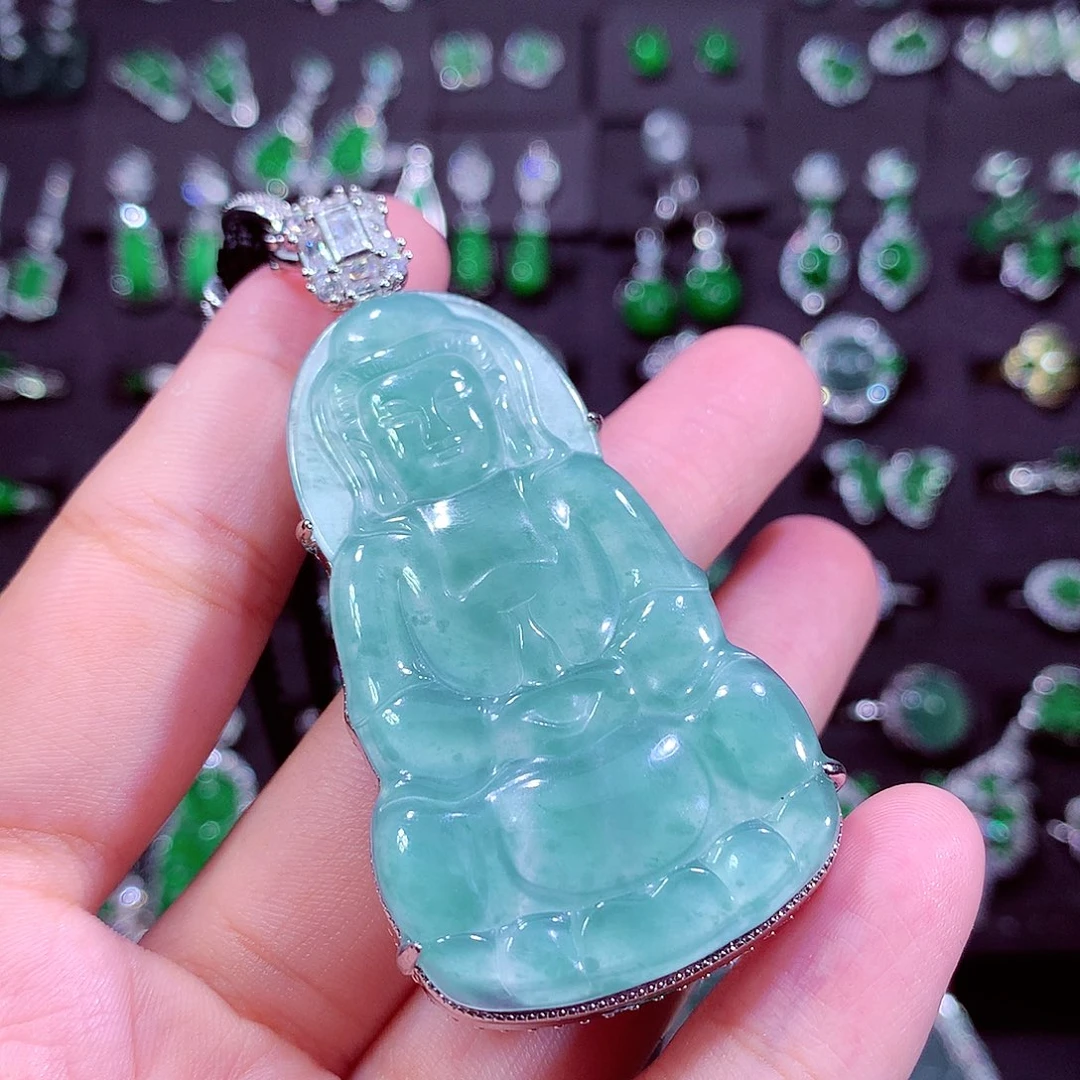 颈饰未镶嵌翡翠月*天然