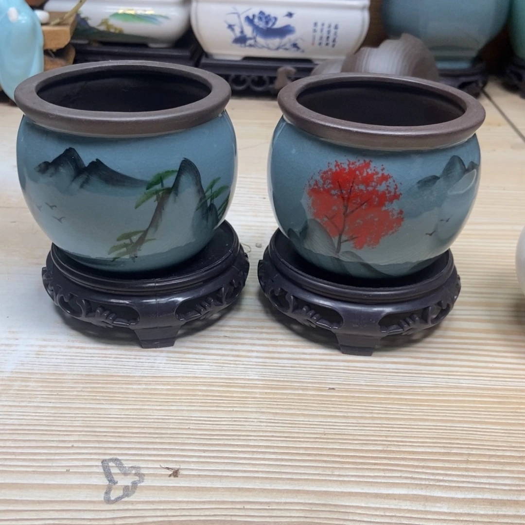 瓷片陶瓷花盆陶瓷艺术