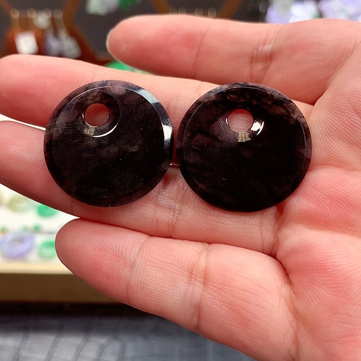 翡翠未镶嵌耳饰天然翡翠
