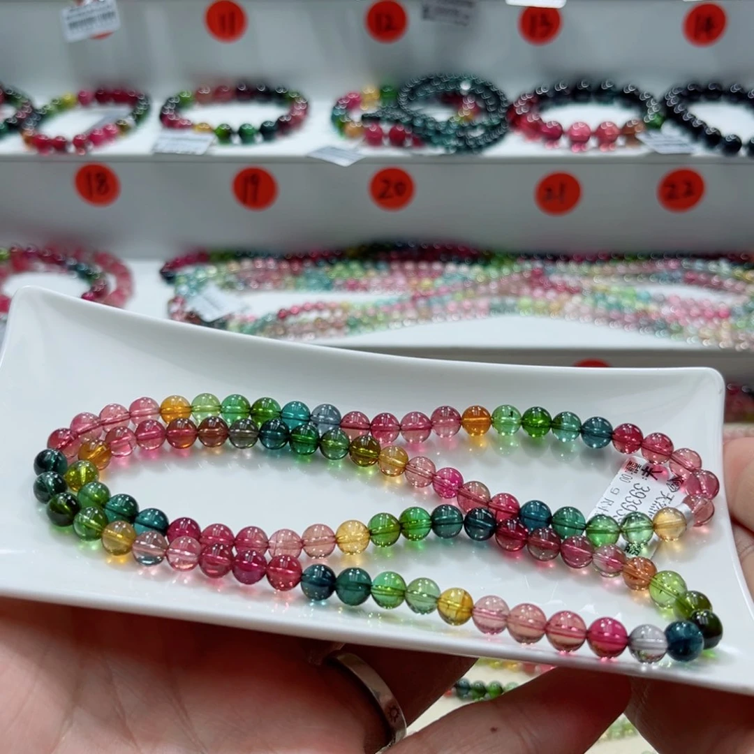 丹***青手链未镶嵌碧玺多样性发一条