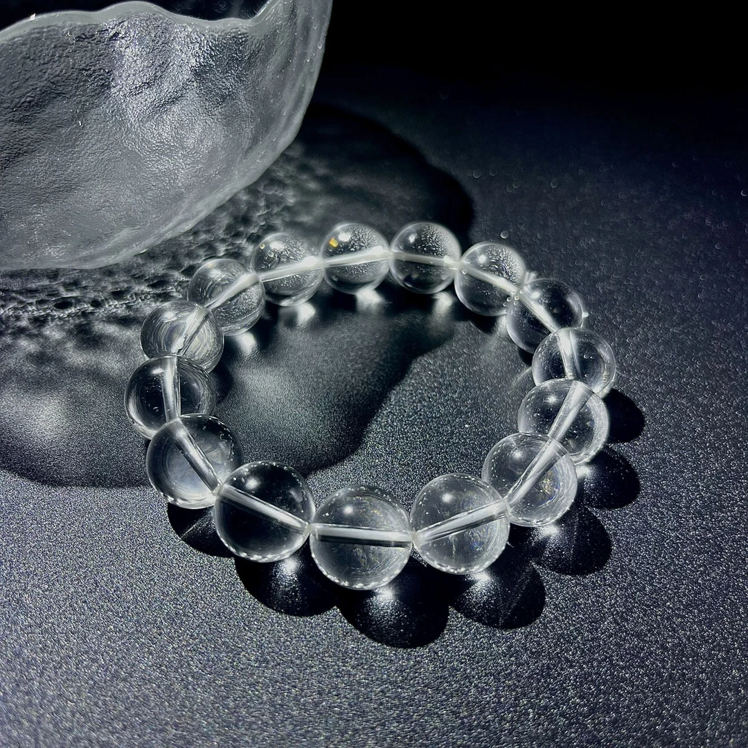 12mm白水单圈手串双A冰透款