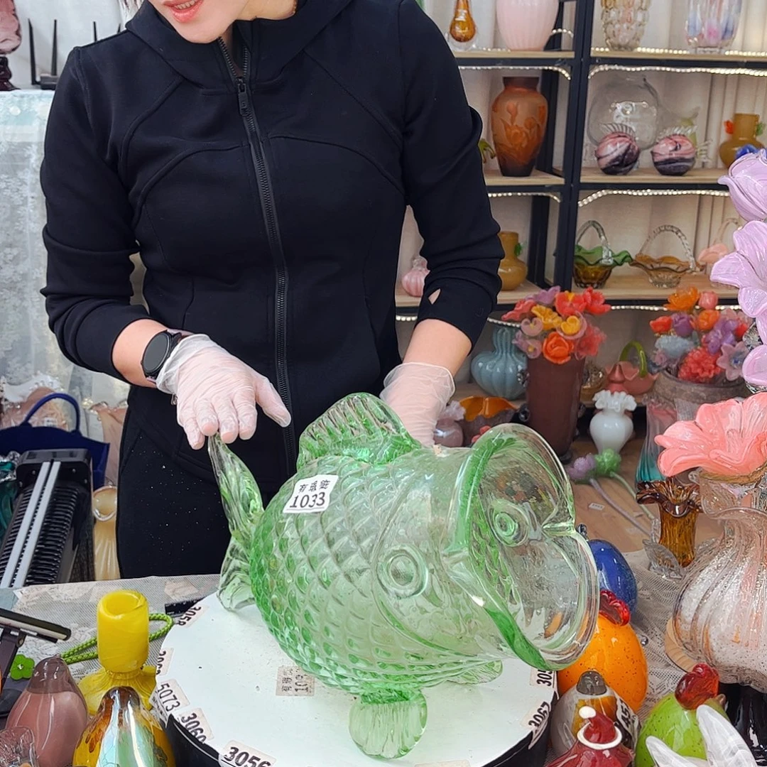 1033储蓄大鱼瑕 福利家悦琉璃工艺品