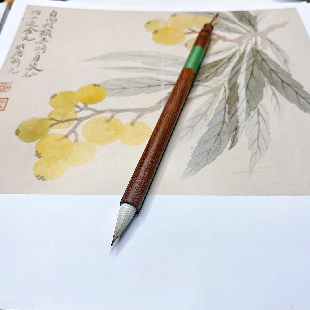 （青玉案）兼毫蒜头毛笔鸡距笔出锋2.5cm口径0.9小楷行书行草二王等