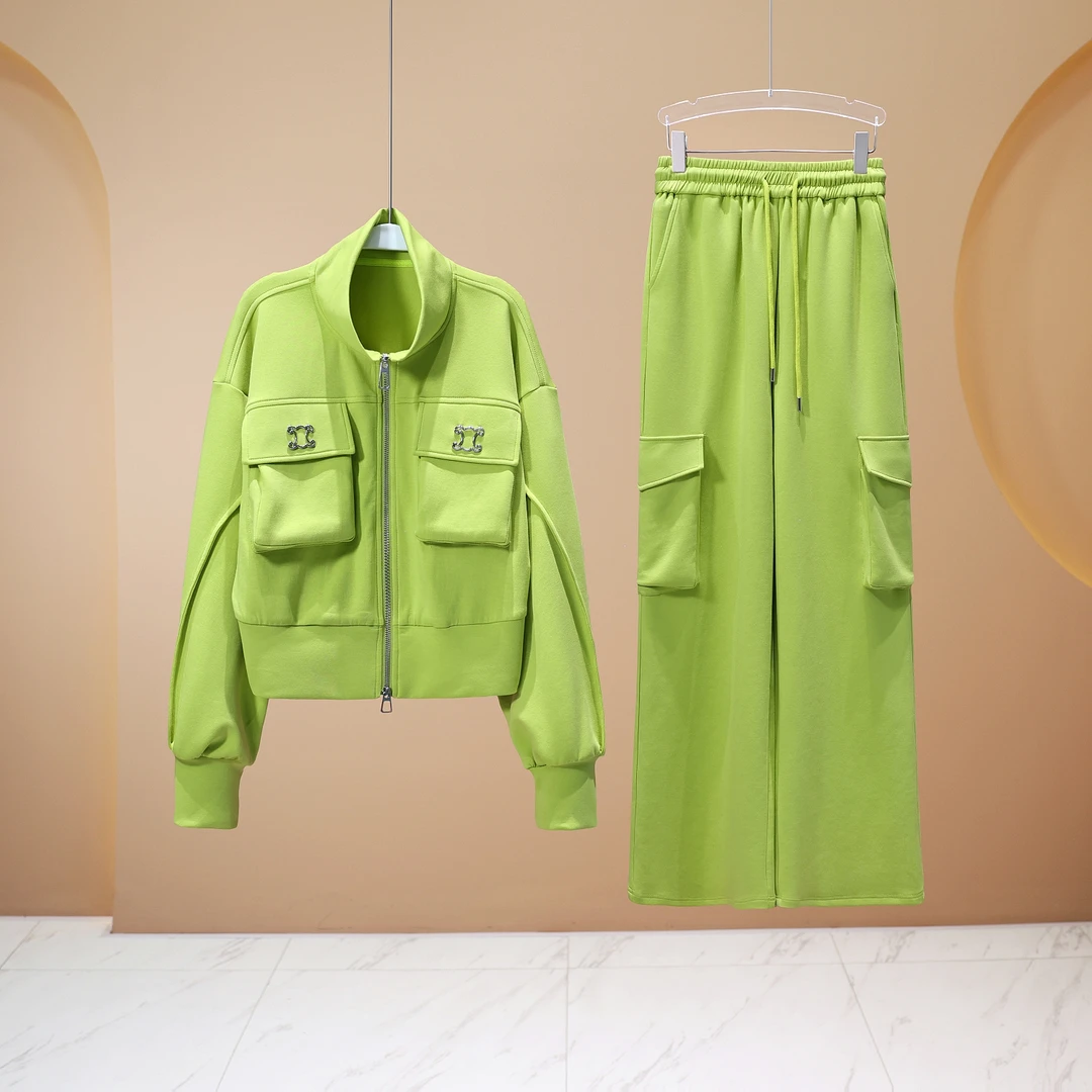 【亮哥女装】2025设计师《绿杨烟外晓寒轻》尼罗河绿工装套装5932A
