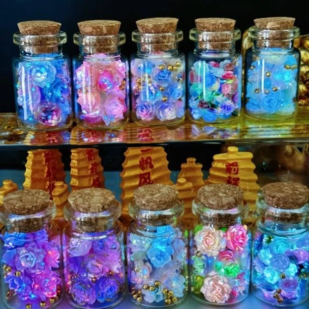 定制夜光花花许愿瓶！手工定制！详情页有图片！