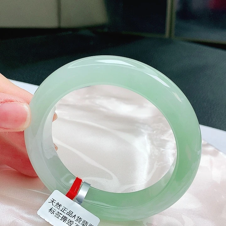 翡翠未镶嵌手镯缅甸天然a货翡翠手镯159号