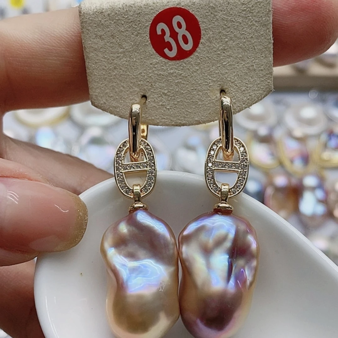 【闪购商品】淡水珍珠耳饰银S925镶嵌