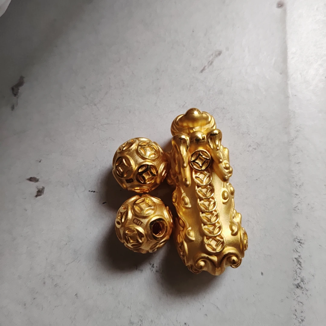 金元宝足金999貔貅珠子首饰
