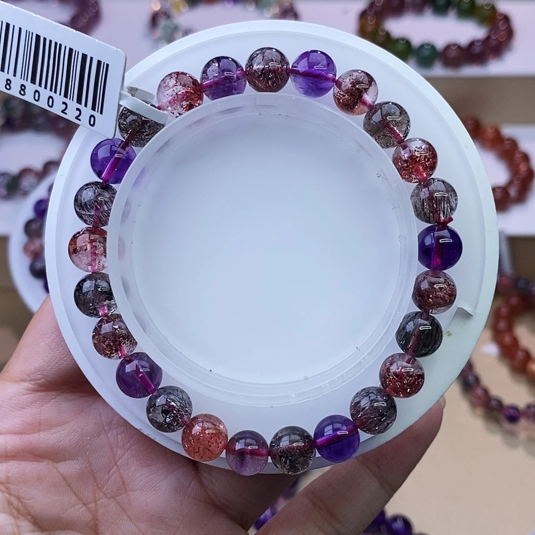 水晶手链未镶嵌黑加仑7+