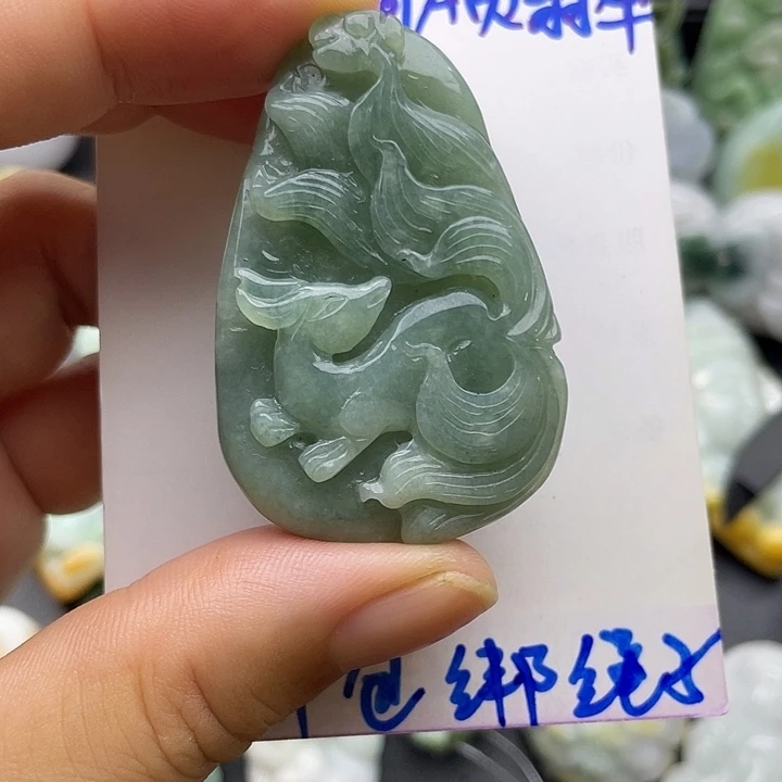 颈饰未镶嵌翡翠天然翡翠