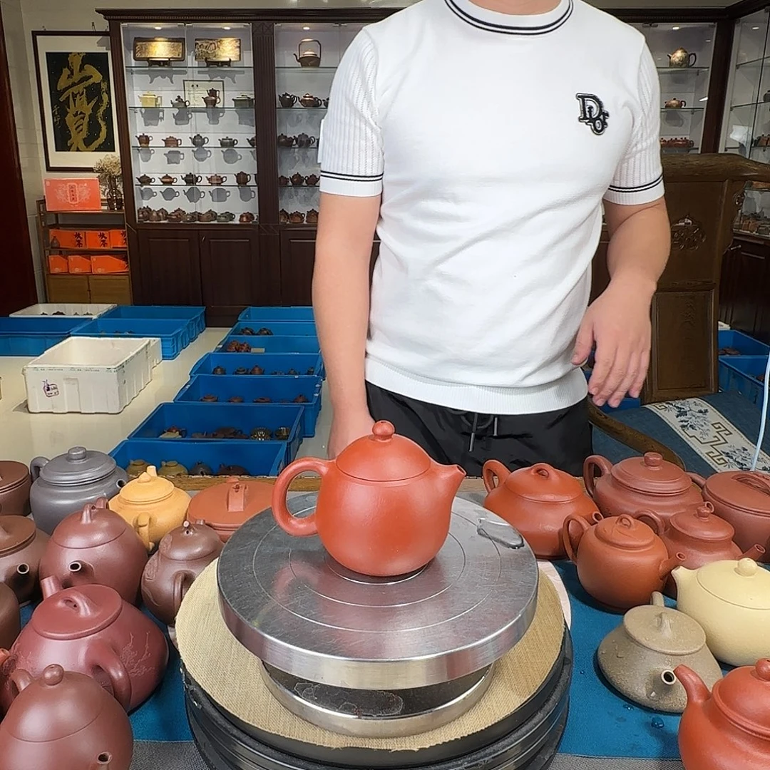 茶壶紫砂龙蛋朱泥