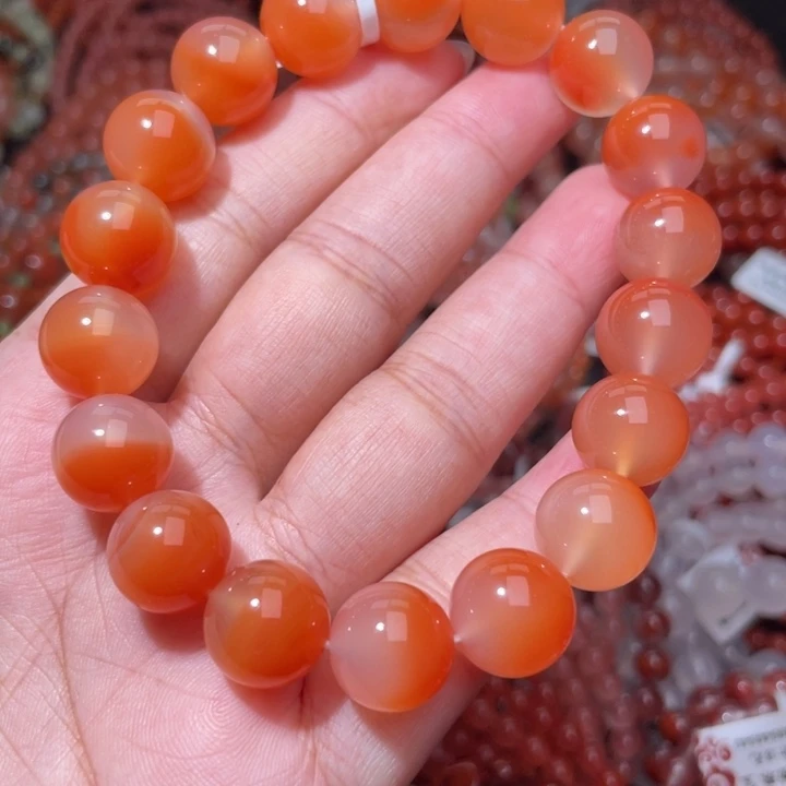 南红玛瑙未镶嵌聚宝盆单圈12+0644