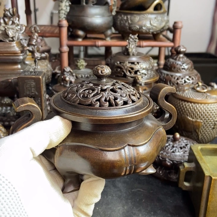 石****馆铜器工艺品摆件香炉摆件