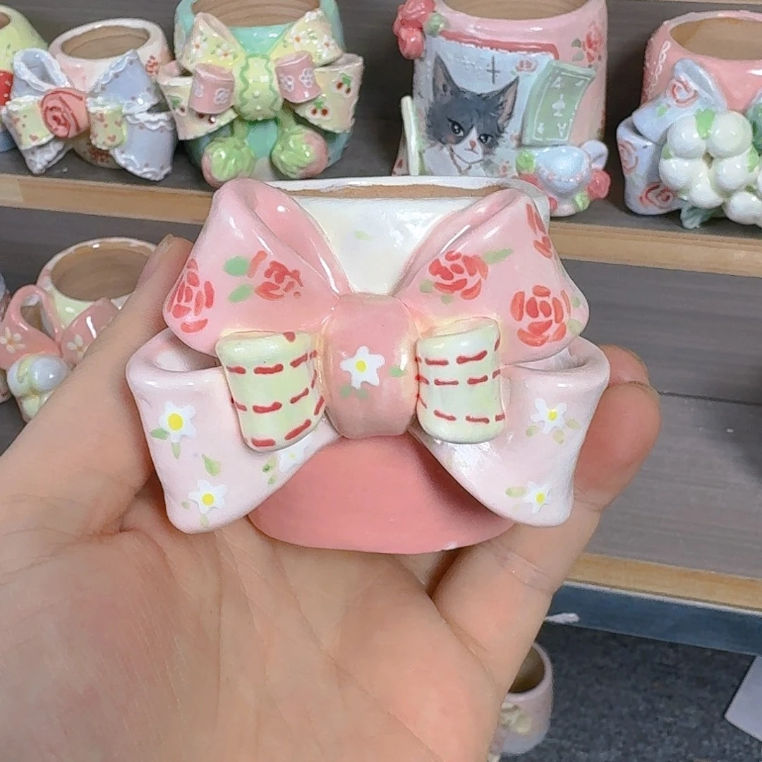 老梧家的手工陶瓷多肉花盆