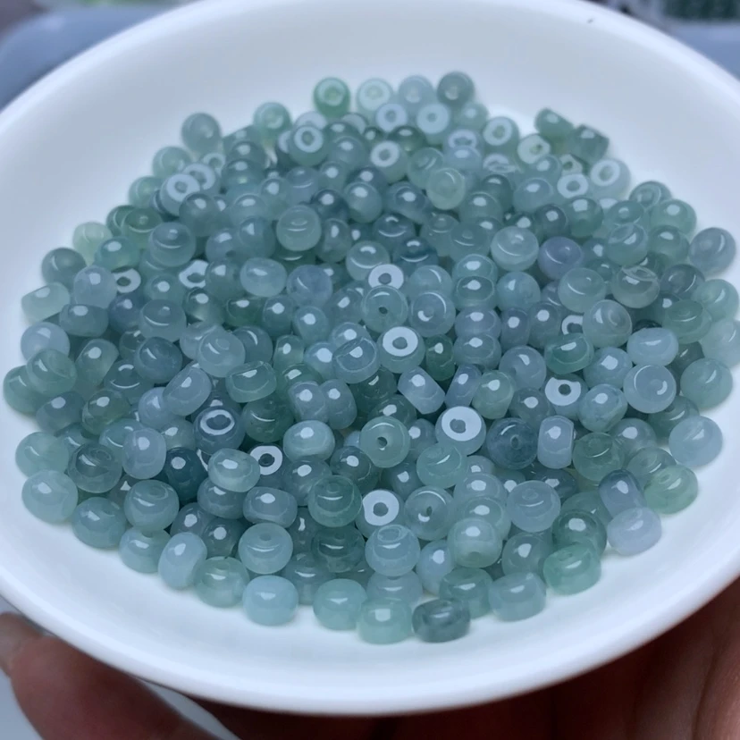 【闪购商品】未镶嵌手链翡翠卡3乘5冰蓝水算盘100颗