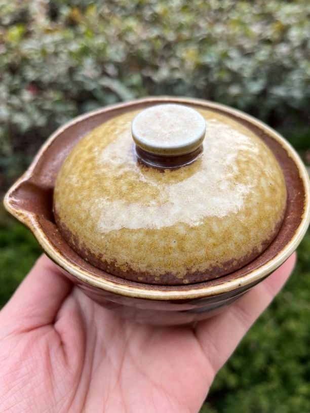 柴烧儒陶窑宝盖碗