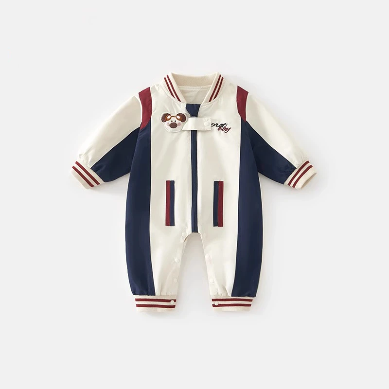 婴儿衣服秋装婴幼儿连体衣洋气男宝宝外出服韩版长袖外套爬服春秋