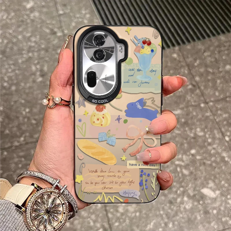 蝴蝶结兔适用OPPOReno14手机壳13新款12保护套11磨砂10防摔9彩银