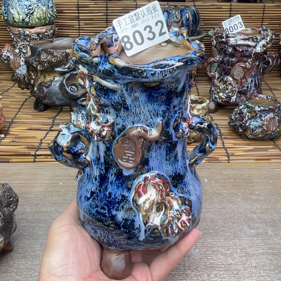 手工花盆默认瑕疵完美者勿拍