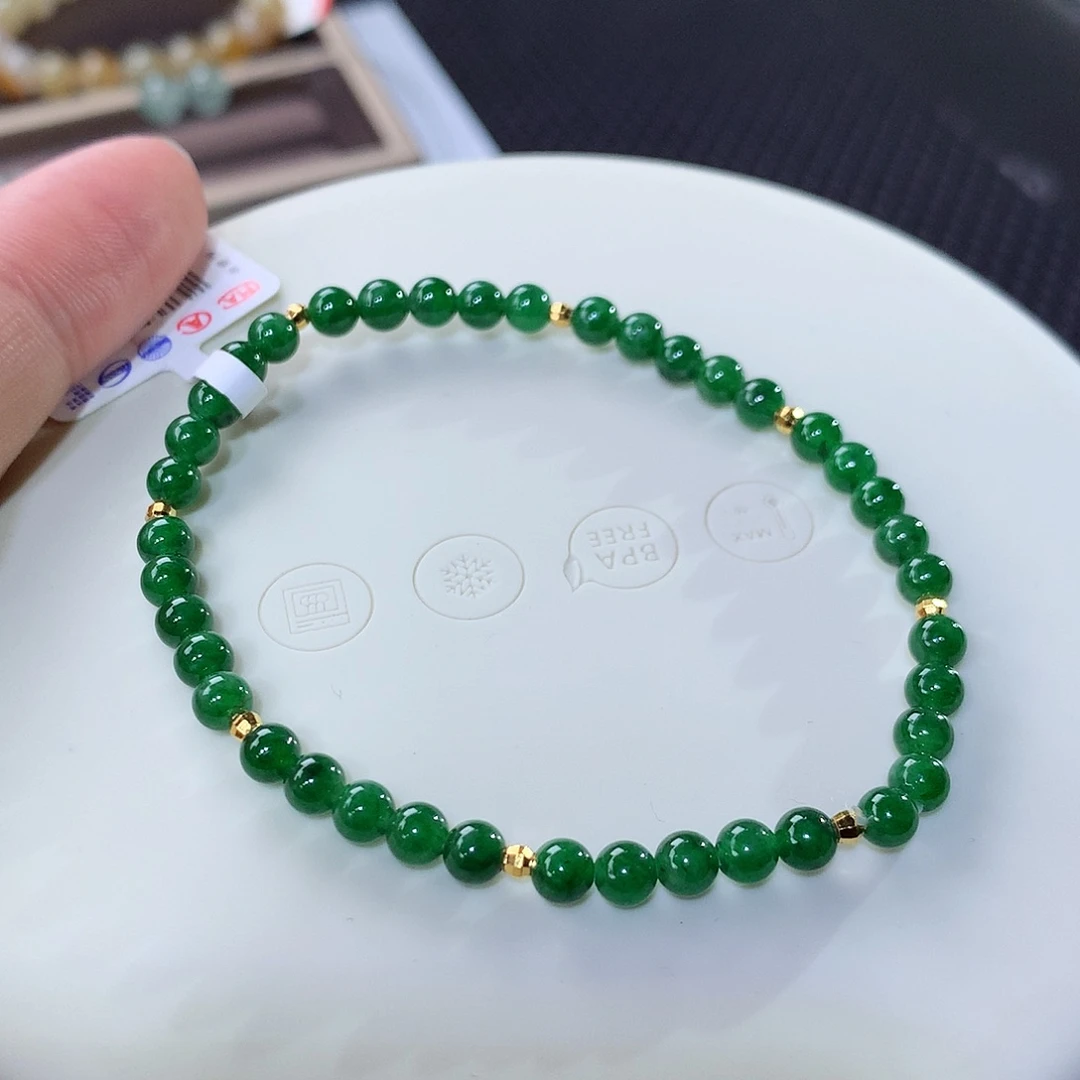 未镶嵌手串翡翠翡翠卡4.5