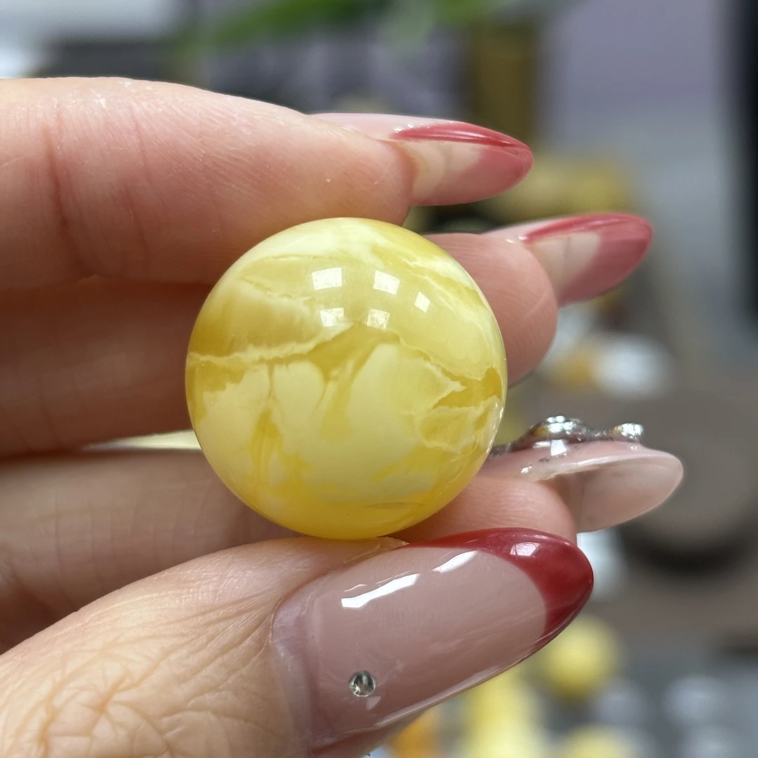 20.2mm微瑕· 小妖珠宝天然原矿琥珀蜜蜡