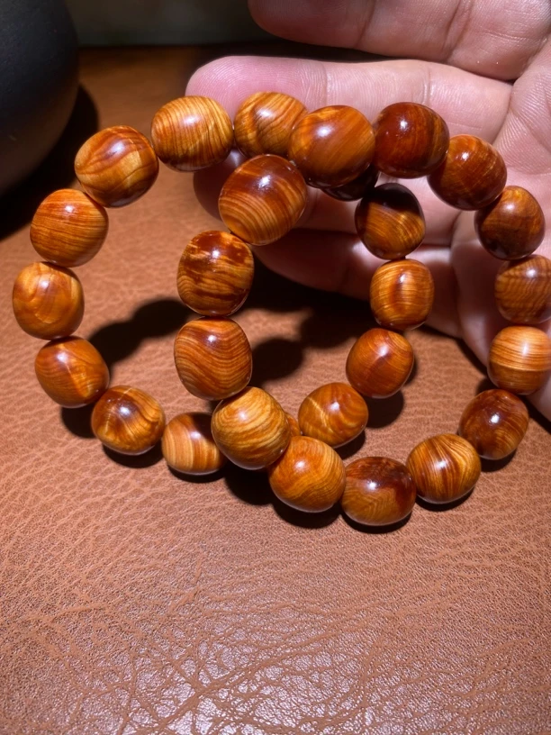 崖柏精品龙胆纹13x15高油密手链正宗木质正品盘串珠子手串555067