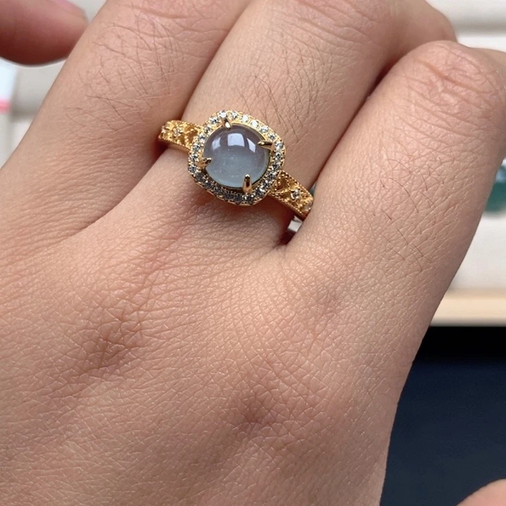 翡翠未镶嵌戒指戒指