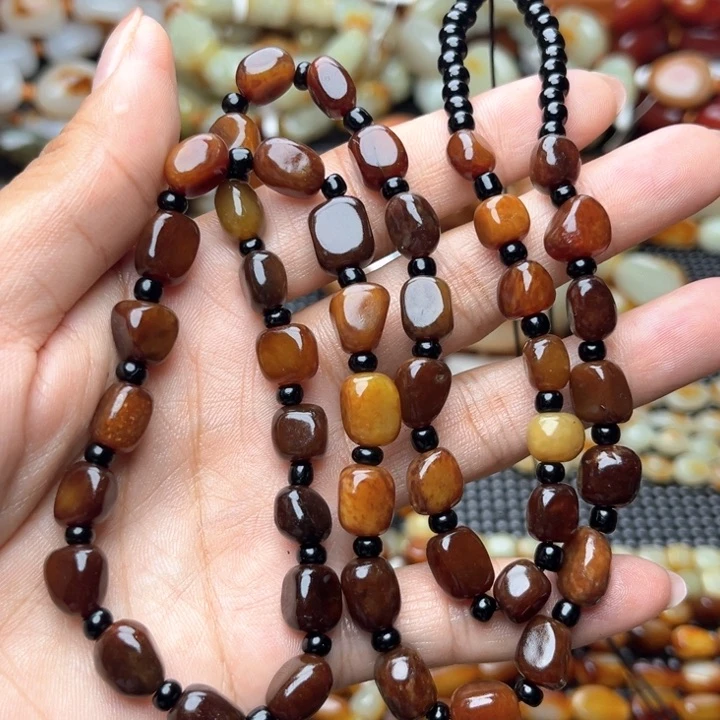 手链未镶嵌和田玉（糖玉）