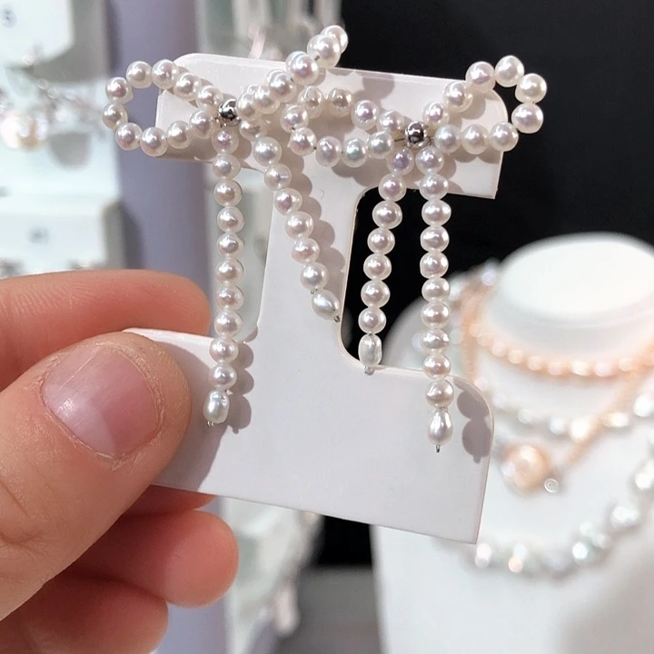 淡水珍珠项链银S925镶嵌小**?