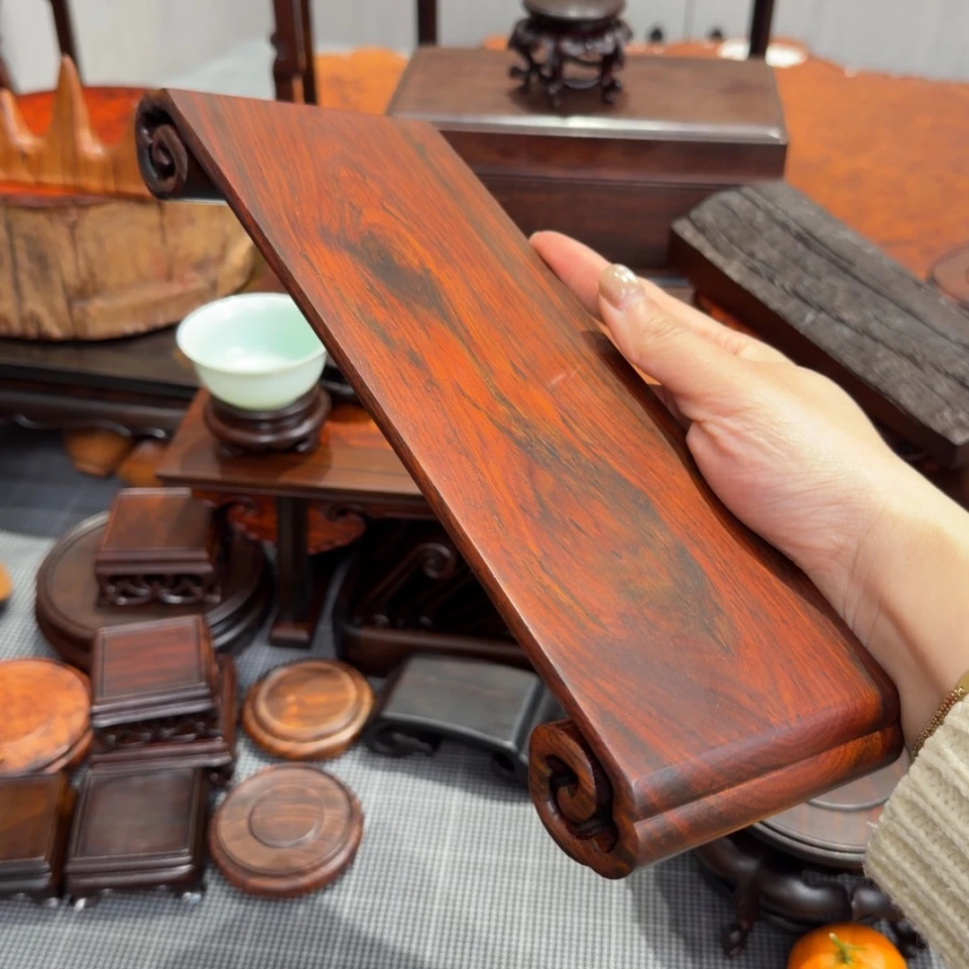 大***海木大红酸枝交趾黄檀底座