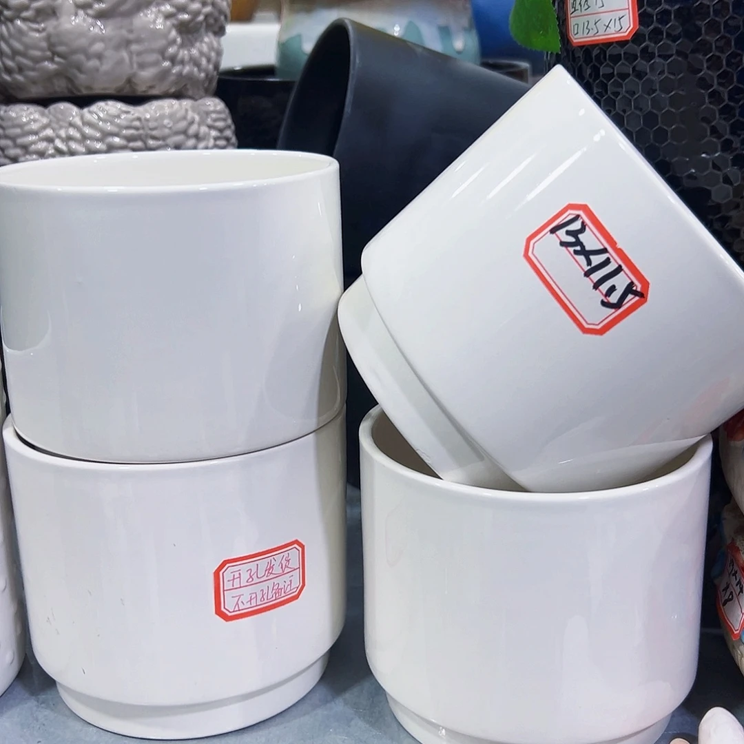 有孔外贸尾单陶瓷花盆凑单10米包邮