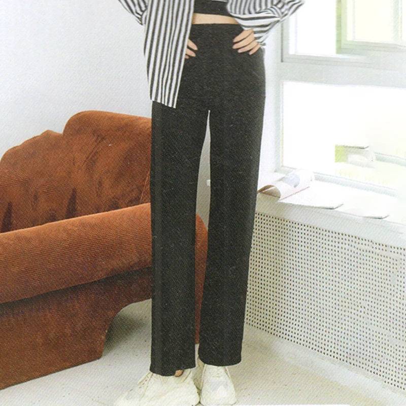 33223【她系列】纯色直筒牙签休闲裤5002231