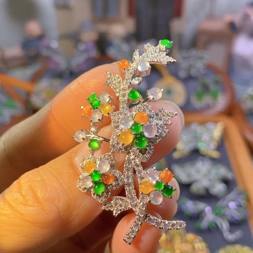 【闪购商品】银S925镶嵌挂件翡翠