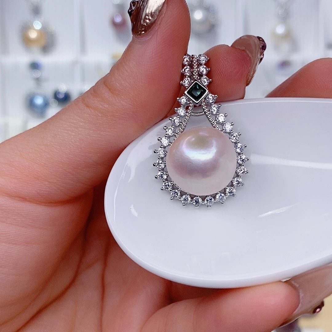 未镶嵌淡水珍珠吊坠(赠链)