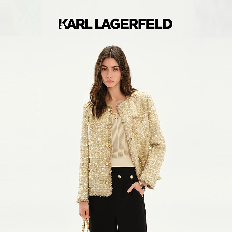 【官方】KARL LAGERFELD卡尔拉格斐25秋季款香风外套老佛爷M21E1503