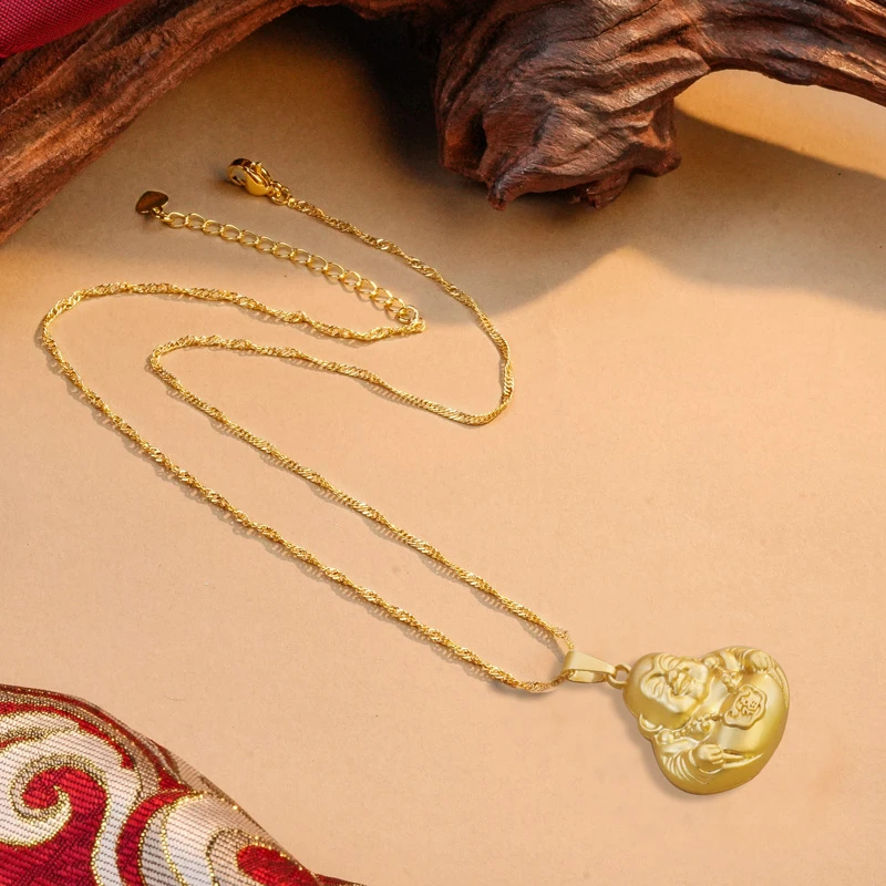 铜合金项链 气质轻奢时尚精致金色镶嵌精美素款项链2064