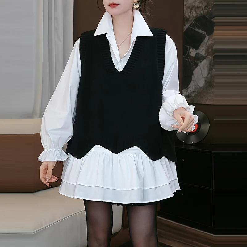 巨好看温柔新款马甲女气质韩系宽松波浪设计百搭针织马甲背心上衣