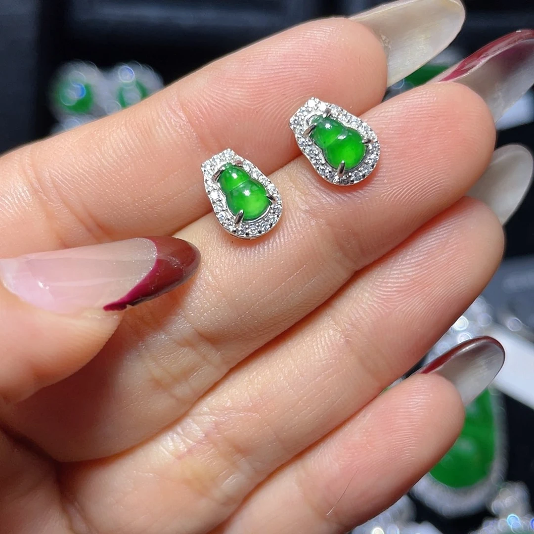 翡翠颈饰银S925镶嵌翡翠