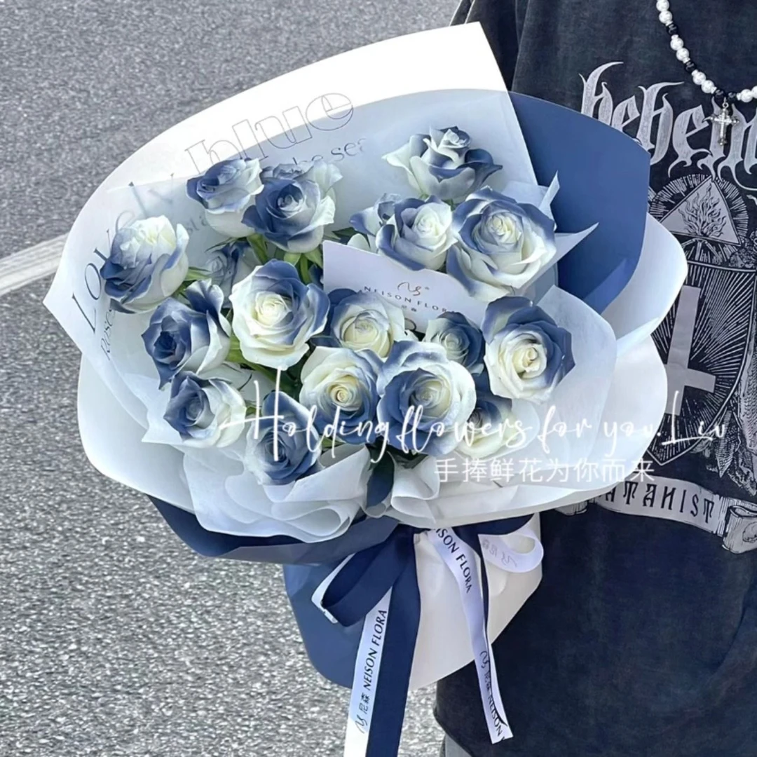 【马耳他蓝】21朵马耳他蓝玫瑰花束生日鲜花生日礼物送男友朋友闺蜜老公花店送花