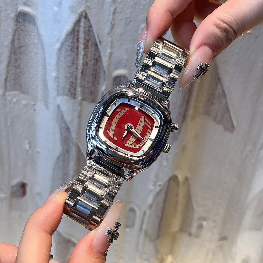 千禧复古风格静音考试防水方块数字显示动态屏小众高级感情侣手表