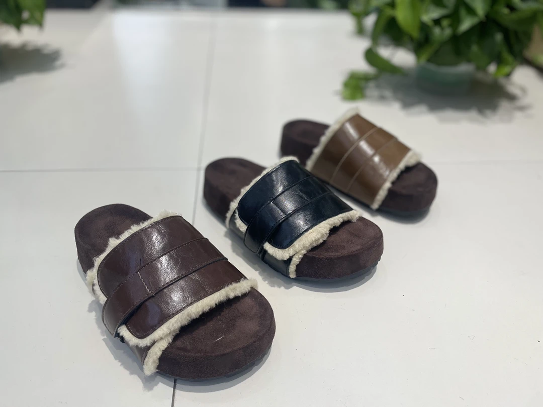 ZSWD法式皮带舒适包头修面皮一字拖女士厚款拖133