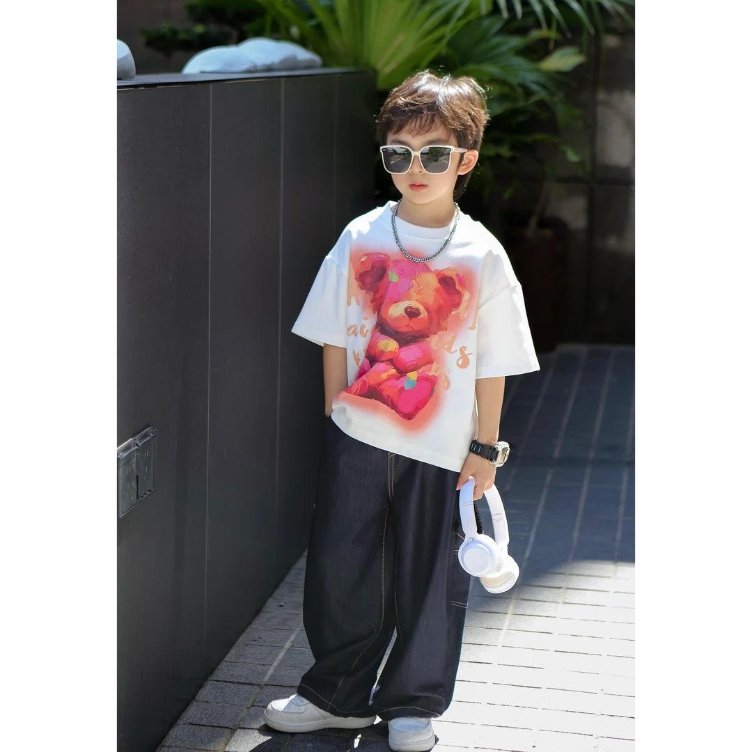 【现货】伟伟同款【昂首挺熊】2025夏季新款卡通小熊短袖WW0617