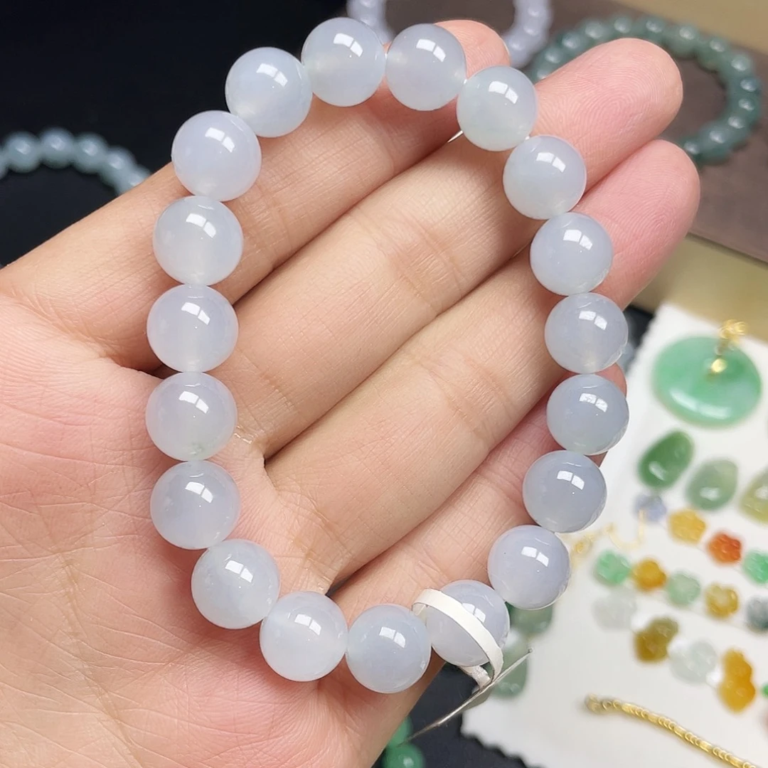 翡翠未镶嵌手链天然缅甸翡翠A货卡10