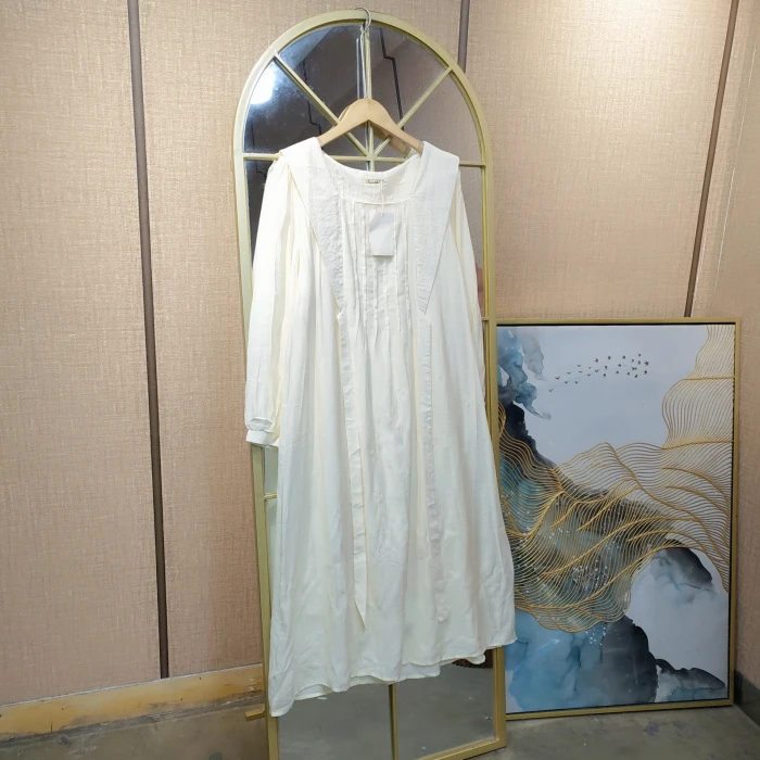 CJ60孕妇杏色连衣裙M90-130