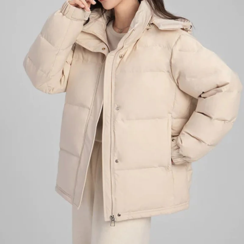 501-700羽绒服女保暖防风气质时尚休闲百搭连帽冬季潮流秋冬