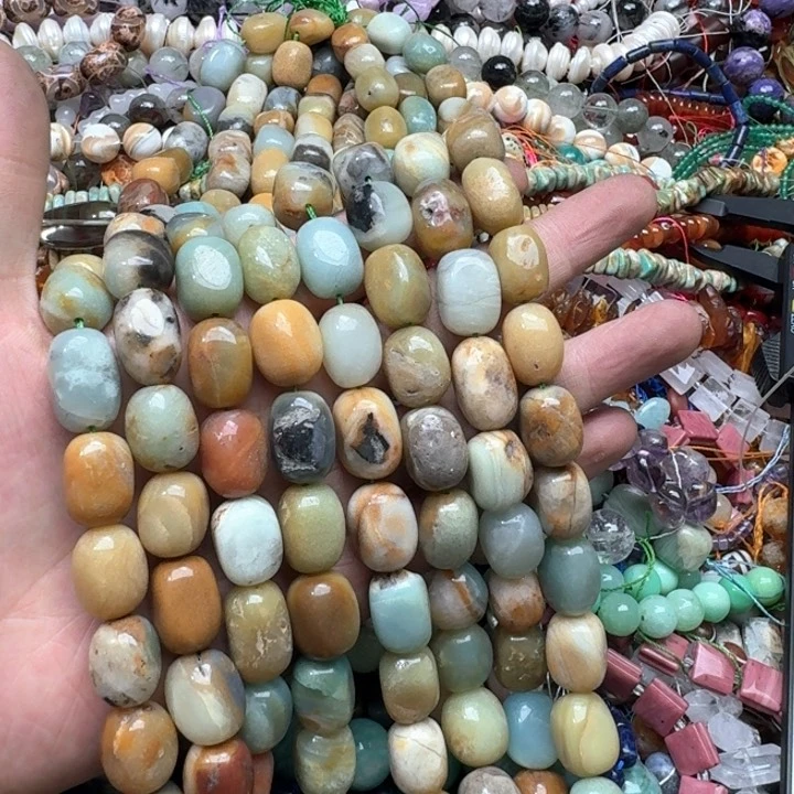 合金玛瑙/玉髓珠宝半成品一条12x16m亚马逊