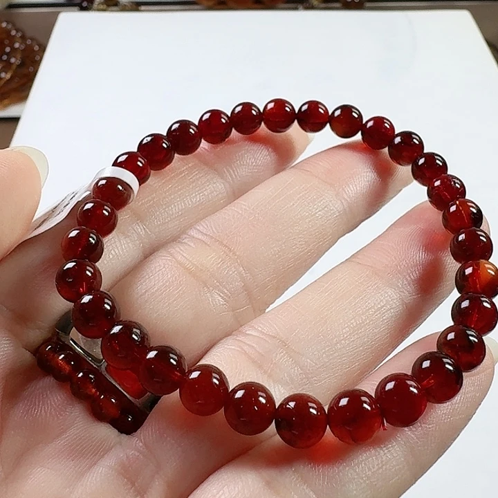 血珀未镶嵌手串天然缅甸血珀
