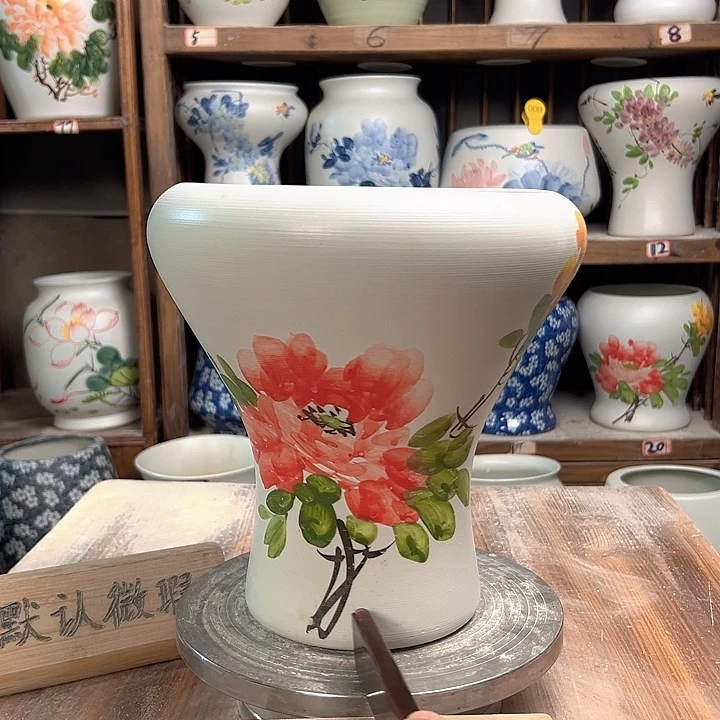 陶火窝牡丹陶瓷陶瓷