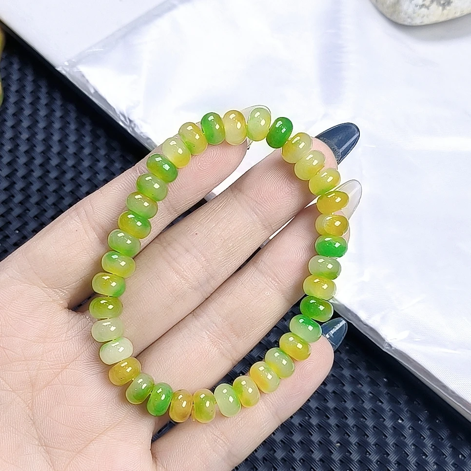 （聚宝严选）A903黄绿算盘手串8妈妈款精致精美百搭时尚