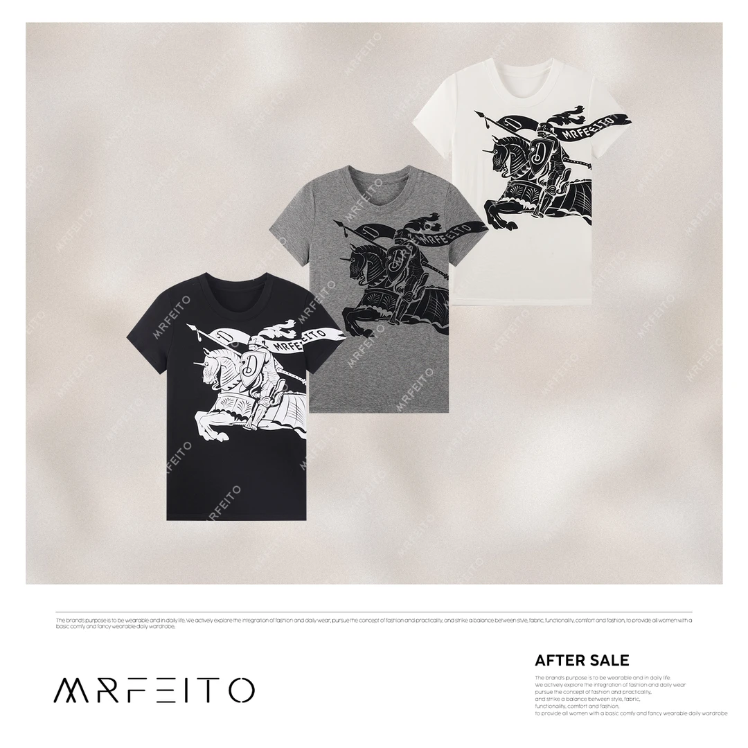 【黑色战马】2025春季新款时尚马图女士针织衫H16M01D30246